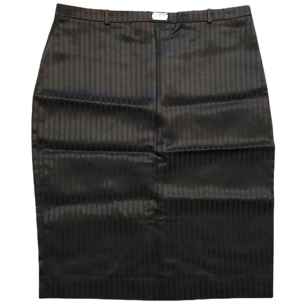 Richmond X Black Pin Stripe Satin Skirt w/Split Sz 42 NWT